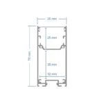 GLOBOSTAR® ALP-CORNER-IN90 LUMILINE 61769 Επιφανειακό / Κρεμαστό Προφίλ Αλουμινίου Γωνία με Λευκό Γαλακτερό Πατητό Κάλυμμα για Ταινίες LED IP20 - Λευκό Ματ - Μ30 x Π3.5 x Υ7cm - Image 8