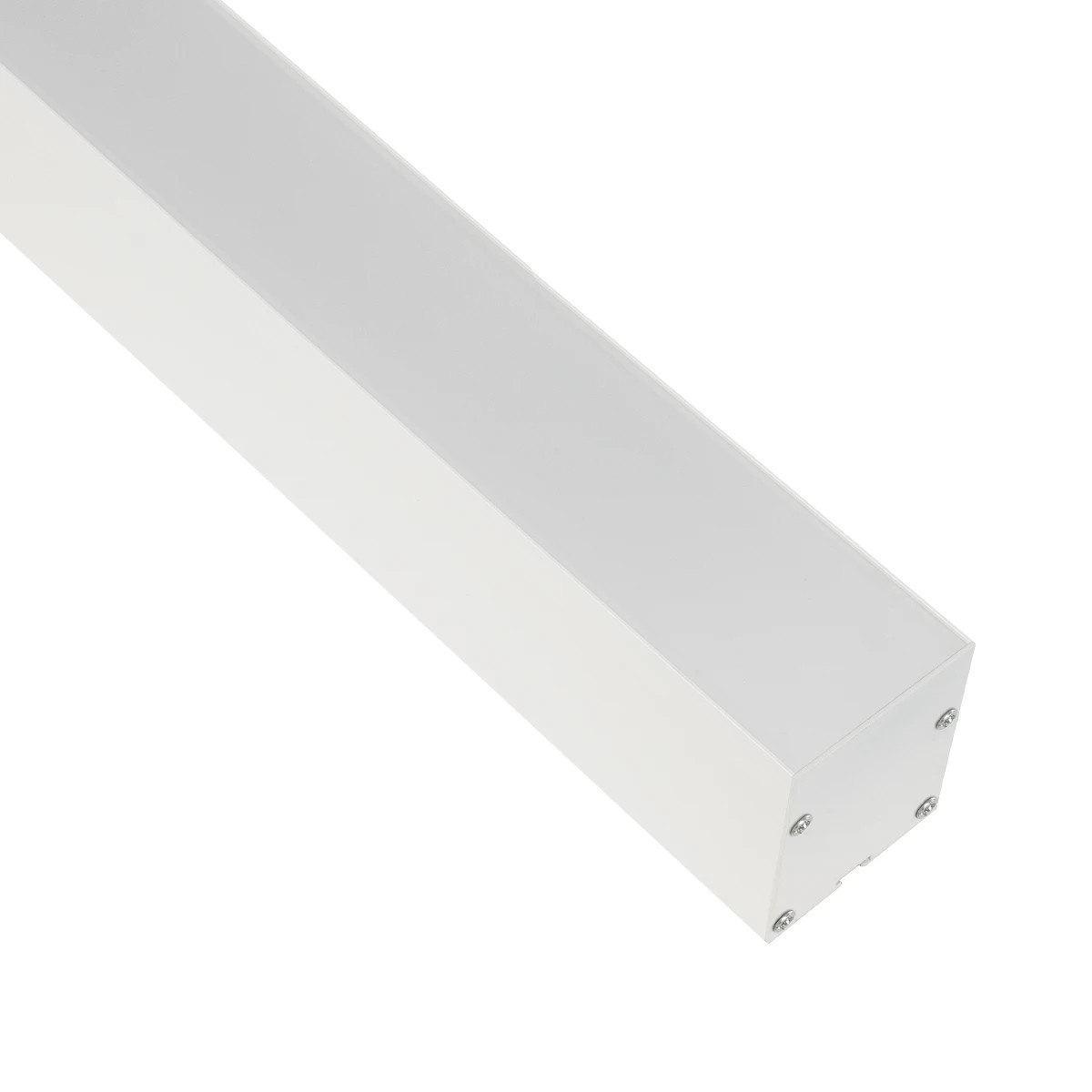 GLOBOSTAR® ALP-LINEAR BRIGHTRAIL 61774-3M Επιφανειακό / Κρεμαστό Προφίλ Αλουμινίου με Λευκό Γαλακτερό Πατητό Κάλυμμα για Ταινίες LED IP20 - Λευκό Ματ - Μ300 x Π5 x Υ7.5cm - Image 3