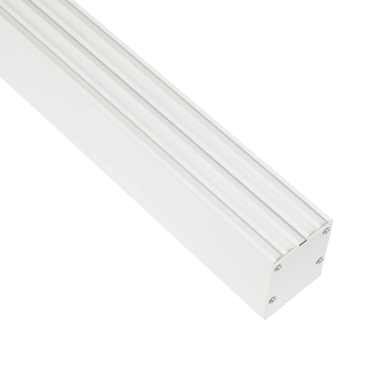 GLOBOSTAR® ALP-LINEAR BRIGHTRAIL 61774-3M Επιφανειακό / Κρεμαστό Προφίλ Αλουμινίου με Λευκό Γαλακτερό Πατητό Κάλυμμα για Ταινίες LED IP20 - Λευκό Ματ - Μ300 x Π5 x Υ7.5cm - Image 4