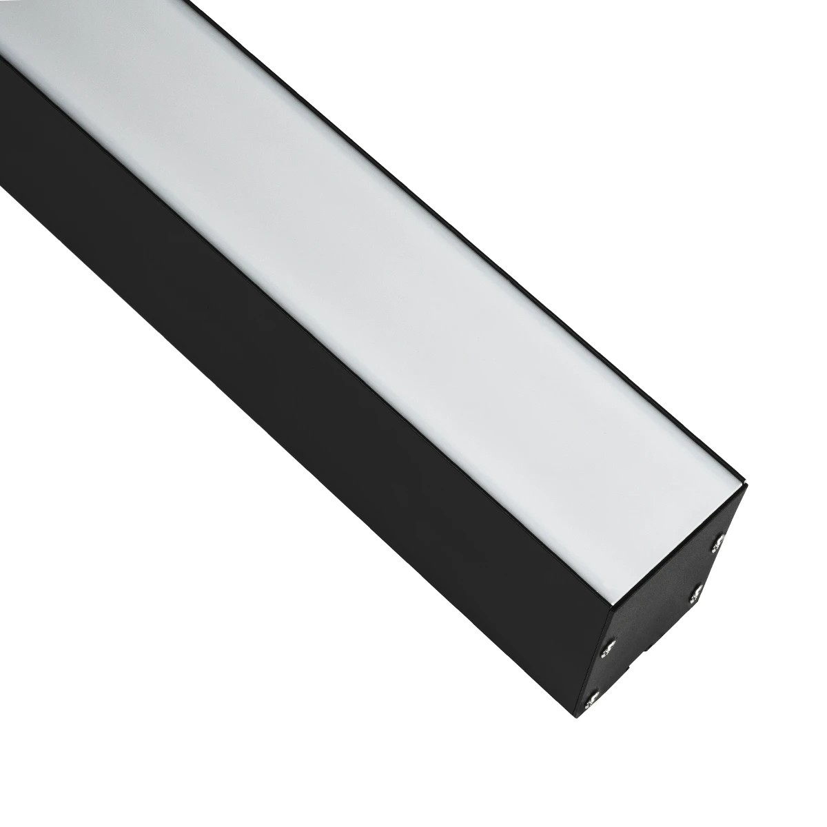 GLOBOSTAR® ALP-LINEAR BRIGHTRAIL 61775-3M Επιφανειακό / Κρεμαστό Προφίλ Αλουμινίου με Λευκό Γαλακτερό Πατητό Κάλυμμα για Ταινίες LED IP20 - Μαύρο Ματ - Μ300 x Π5 x Υ7.5cm - Image 3