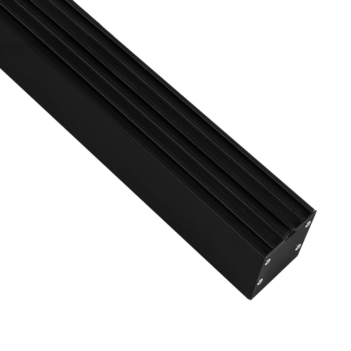 GLOBOSTAR® ALP-LINEAR BRIGHTRAIL 61775-3M Επιφανειακό / Κρεμαστό Προφίλ Αλουμινίου με Λευκό Γαλακτερό Πατητό Κάλυμμα για Ταινίες LED IP20 - Μαύρο Ματ - Μ300 x Π5 x Υ7.5cm - Image 4