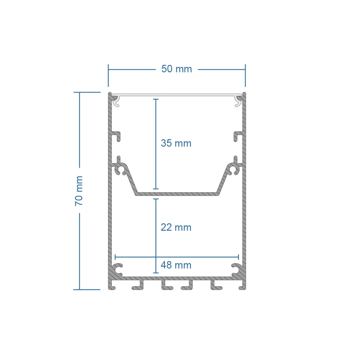 GLOBOSTAR® ALP-CORNER-SIDE90 BRIGHTRAIL 61777 Επιφανειακό / Κρεμαστό Προφίλ Αλουμινίου Γωνία με Λευκό Γαλακτερό Πατητό Κάλυμμα για Ταινίες LED IP20 - Λευκό Ματ - Μ30 x Π5 x Υ7.5cm - Image 9
