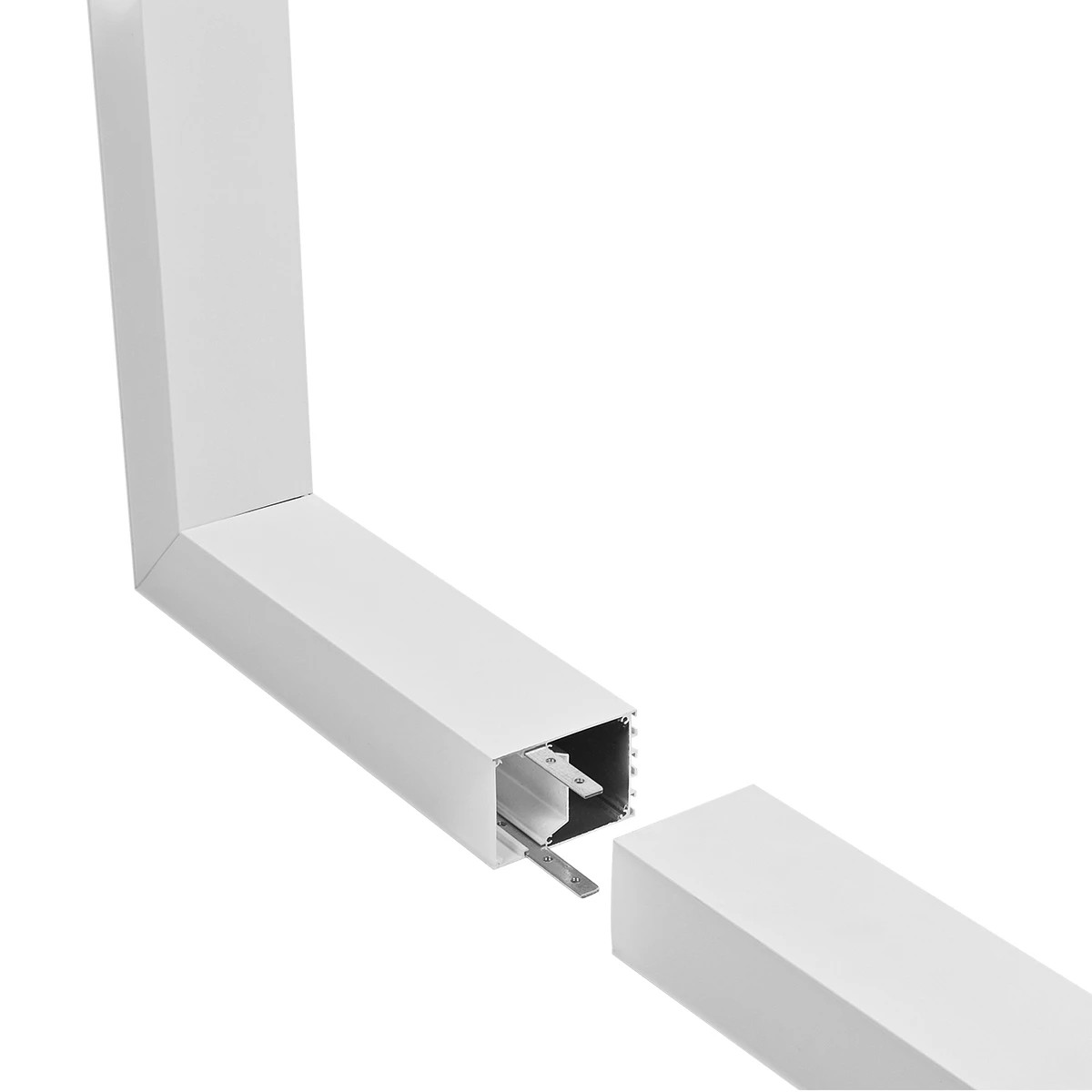 GLOBOSTAR® ALP-CORNER-SIDE90 BRIGHTRAIL 61777 Επιφανειακό / Κρεμαστό Προφίλ Αλουμινίου Γωνία με Λευκό Γαλακτερό Πατητό Κάλυμμα για Ταινίες LED IP20 - Λευκό Ματ - Μ30 x Π5 x Υ7.5cm - Image 3