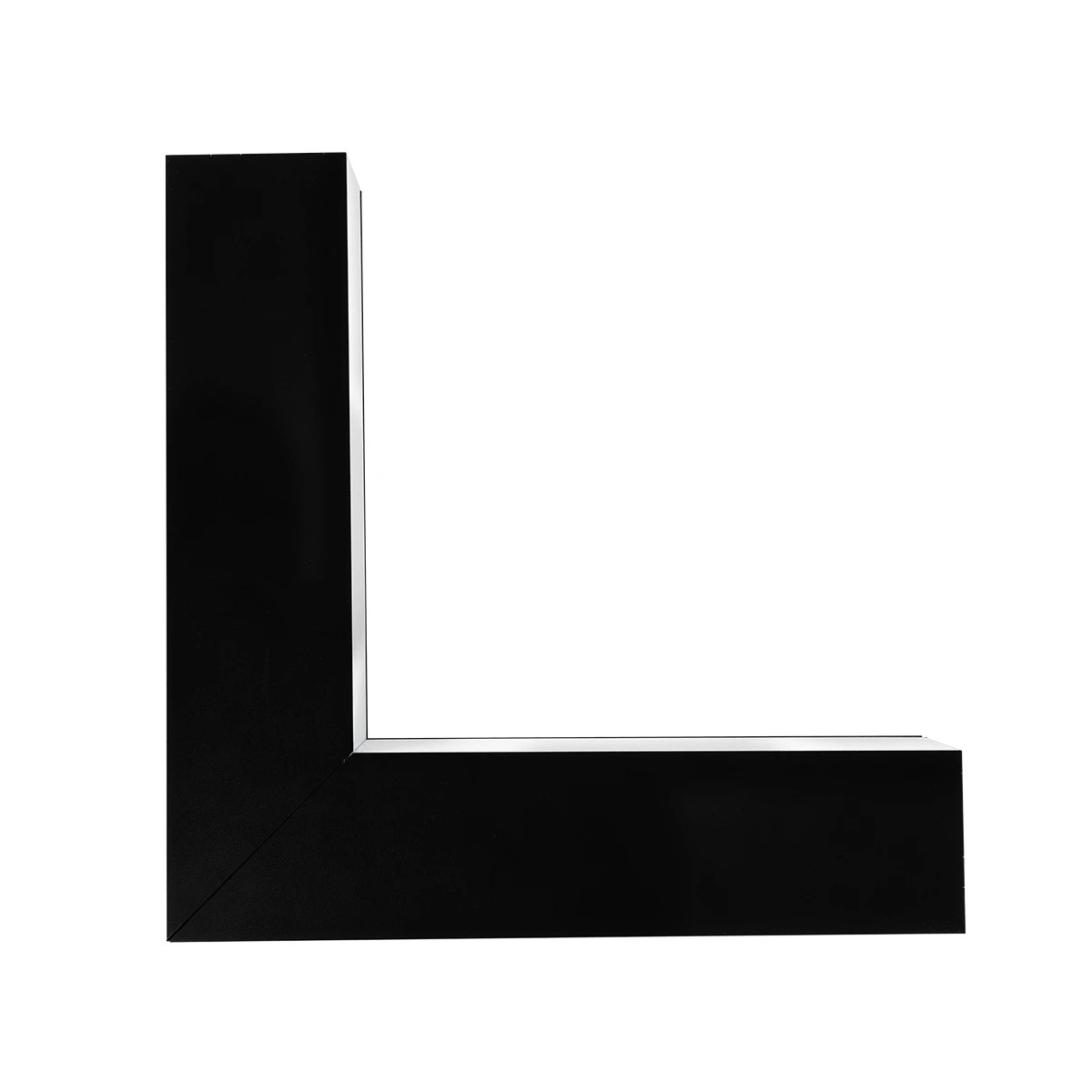 GLOBOSTAR® ALP-CORNER-IN90 BRIGHTRAIL 61781 Επιφανειακό / Κρεμαστό Προφίλ Αλουμινίου Γωνία με Λευκό Γαλακτερό Πατητό Κάλυμμα για Ταινίες LED IP20 - Μαύρο Ματ - Μ30 x Π5 x Υ7.5cm - Image 6