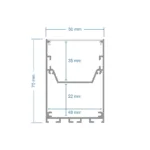 GLOBOSTAR® ALP-CORNER-IN90 BRIGHTRAIL 61782 Επιφανειακό / Κρεμαστό Προφίλ Αλουμινίου Γωνία με Λευκό Γαλακτερό Πατητό Κάλυμμα για Ταινίες LED IP20 - Γκρι Ανθρακί Ματ - Μ30 x Π5 x Υ7.5cm - Image 8