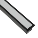 GLOBOSTAR® ALP-LINEAR RECESSA 61786-3M Χωνευτό Προφίλ Αλουμινίου με Λευκό Γαλακτερό Πατητό Κάλυμμα για Ταινίες LED IP20 - Μαύρο Ματ - Μ300 x Π3.5 x Υ4cm - Image 3