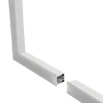 GLOBOSTAR® ALP-CORNER-SIDE90 RECESSA 61788 Χωνευτό Προφίλ Αλουμινίου Γωνία με Λευκό Γαλακτερό Πατητό Κάλυμμα για Ταινίες LED IP20 - Λευκό Ματ - Μ30 x Π3.5 x Υ4cm - Image 2
