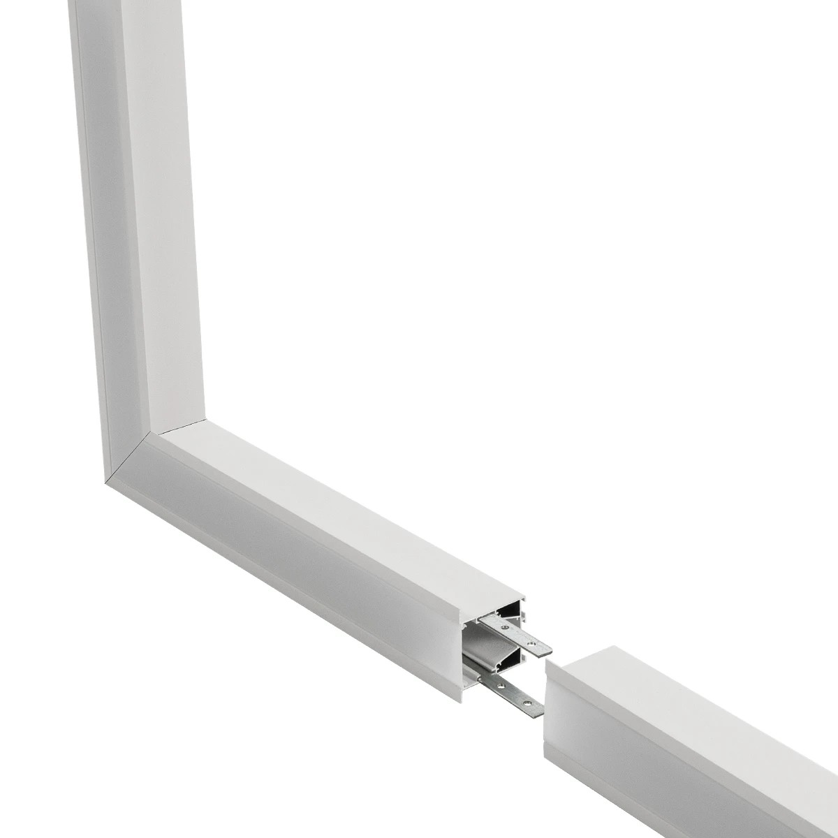 GLOBOSTAR® ALP-CORNER-SIDE90 RECESSA 61788 Χωνευτό Προφίλ Αλουμινίου Γωνία με Λευκό Γαλακτερό Πατητό Κάλυμμα για Ταινίες LED IP20 - Λευκό Ματ - Μ30 x Π3.5 x Υ4cm - Image 3