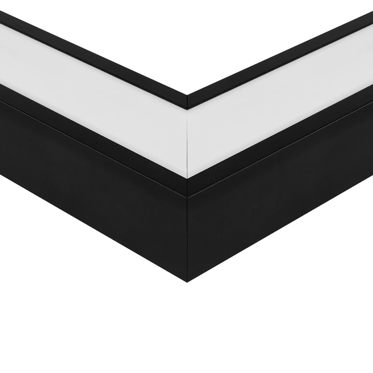 GLOBOSTAR® ALP-CORNER-SIDE90 RECESSA 61789 Χωνευτό Προφίλ Αλουμινίου Γωνία με Λευκό Γαλακτερό Πατητό Κάλυμμα για Ταινίες LED IP20 - Μαύρο Ματ - Μ30 x Π3.5 x Υ4cm - Image 6