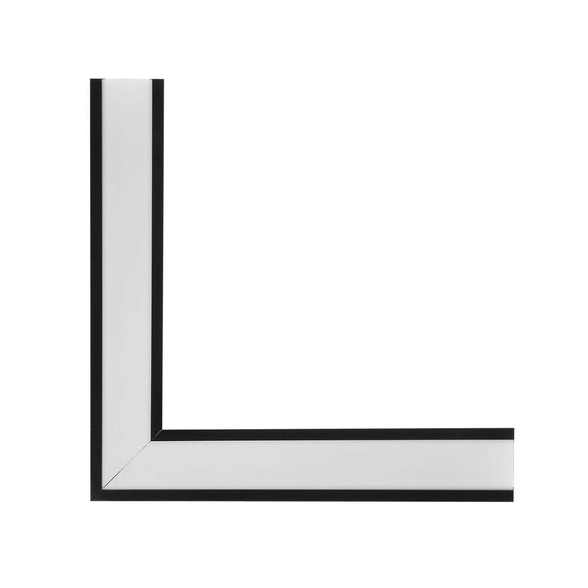 GLOBOSTAR® ALP-CORNER-SIDE90 RECESSA 61789 Χωνευτό Προφίλ Αλουμινίου Γωνία με Λευκό Γαλακτερό Πατητό Κάλυμμα για Ταινίες LED IP20 - Μαύρο Ματ - Μ30 x Π3.5 x Υ4cm - Image 7