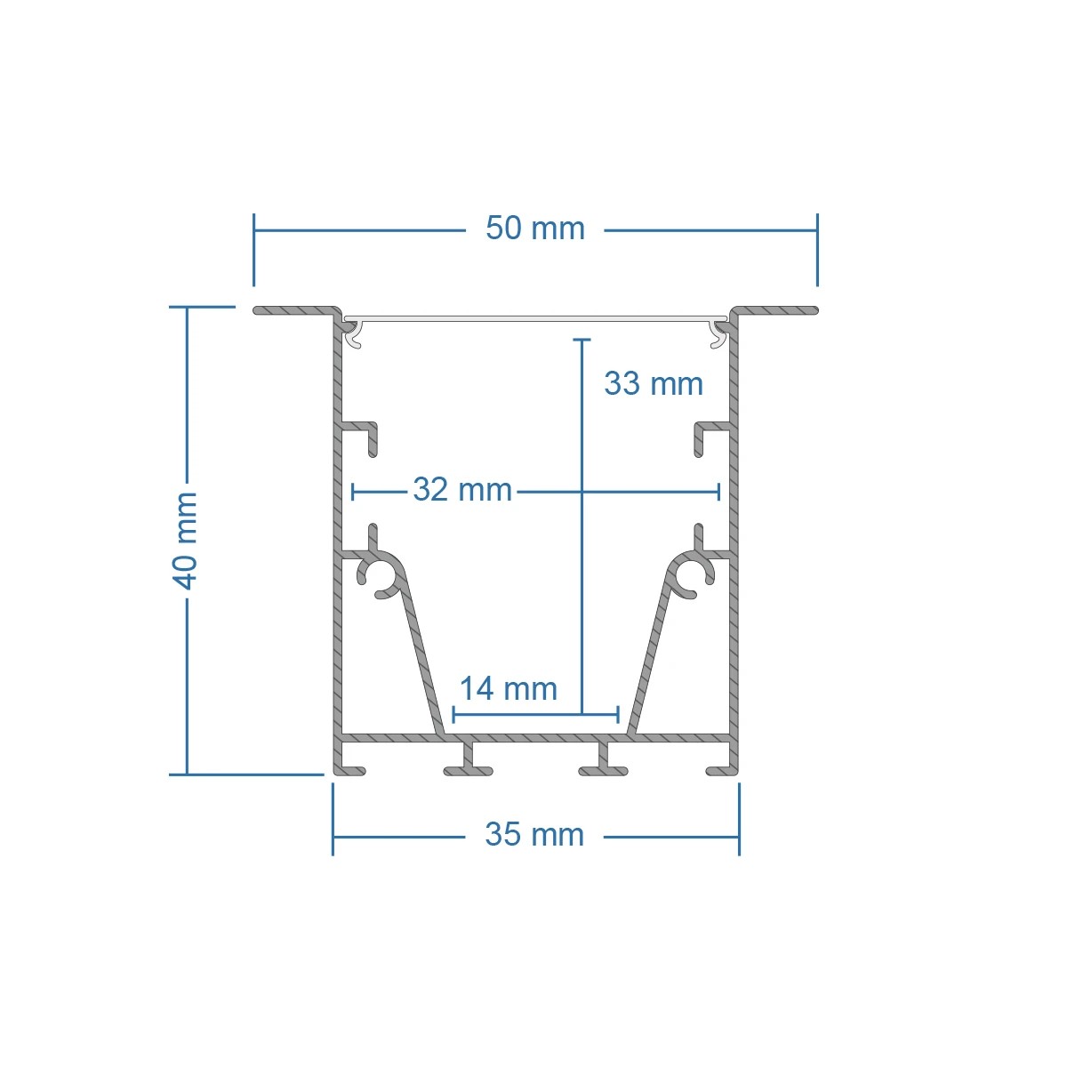 GLOBOSTAR® ALP-CORNER-SIDE90 RECESSA 61789 Χωνευτό Προφίλ Αλουμινίου Γωνία με Λευκό Γαλακτερό Πατητό Κάλυμμα για Ταινίες LED IP20 - Μαύρο Ματ - Μ30 x Π3.5 x Υ4cm - Image 9