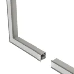 GLOBOSTAR® ALP-CORNER-SIDE90 RECESSA 61790 Χωνευτό Προφίλ Αλουμινίου Γωνία με Λευκό Γαλακτερό Πατητό Κάλυμμα για Ταινίες LED IP20 - Γκρι Ανθρακί Ματ - Μ30 x Π3.5 x Υ4cm - Image 2