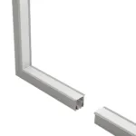 GLOBOSTAR® ALP-CORNER-IN90 RECESSA 61793 Χωνευτό Προφίλ Αλουμινίου Γωνία με Λευκό Γαλακτερό Πατητό Κάλυμμα για Ταινίες LED IP20 - Γκρι Ανθρακί Ματ - Μ30 x Π3.5 x Υ4cm - Image 2