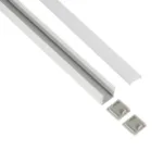 GLOBOSTAR® ALP-LINEAR GLOWTRACK 61796-3M Επιφανειακό Προφίλ Αλουμινίου με Λευκό Γαλακτερό Πατητό Κάλυμμα για Ταινίες LED IP20 - Λευκό Ματ - Μ30 x Π2 x Υ2cm - Πακέτο 5 Τεμαχίων - Image 2