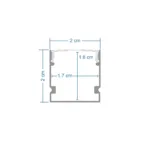 GLOBOSTAR® ALP-LINEAR GLOWTRACK 61797-3M Επιφανειακό Προφίλ Αλουμινίου με Λευκό Γαλακτερό Πατητό Κάλυμμα για Ταινίες LED IP20 - Μαύρο Ματ - Μ30 x Π2 x Υ2cm - Πακέτο 5 Τεμαχίων - Image 6