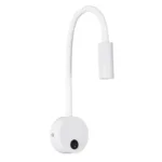 GLOBOSTAR® GOOSE 61688 Μοντέρνο Φωτιστικό Τοίχου - Απλίκα Ξενοδοχείου Reading Light LED 3W 300lm 36° AC 220-240V IP20 Θερμό Λευκό 2700K - CREE XPE Chip & TÜV SÜD Driver - Λευκό Ματ - Μ6.5 x Π15 x Υ24.5cm - 3 Χρόνια Εγγύηση - Image 2