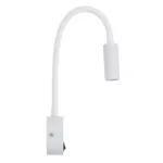 GLOBOSTAR® GOOSE 61688 Μοντέρνο Φωτιστικό Τοίχου - Απλίκα Ξενοδοχείου Reading Light LED 3W 300lm 36° AC 220-240V IP20 Θερμό Λευκό 2700K - CREE XPE Chip & TÜV SÜD Driver - Λευκό Ματ - Μ6.5 x Π15 x Υ24.5cm - 3 Χρόνια Εγγύηση - Image 4