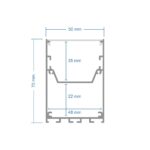 GLOBOSTAR® ALP-LINEAR BRIGHTRAIL 61776-3M Επιφανειακό / Κρεμαστό Προφίλ Αλουμινίου με Λευκό Γαλακτερό Πατητό Κάλυμμα για Ταινίες LED IP20 - Γκρι Ανθρακί Ματ - Μ300 x Π5 x Υ7.5cm - Image 10