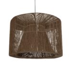 GLOBOSTAR® ZYLINDER 205-0023 Boho Κρεμαστό Φωτιστικό Οροφής με Ντουί 1 x E27 AC 220-240V IP20 - Καφέ - M80 x Π80 x Υ51cm