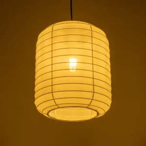 GLOBOSTAR® ROMINA 62000 Μοντέρνο Κρεμαστό Φωτιστικό Οροφής με Ντουί 1 x E27 AC 220-240V IP20 - Λευκό - Μ30 x Π30 x Υ35cm