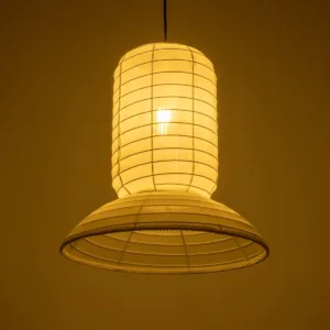 GLOBOSTAR® ROMINA 62002 Μοντέρνο Κρεμαστό Φωτιστικό Οροφής με Ντουί 1 x E27 AC 220-240V IP20 - Λευκό - Μ40 x Π40 x Υ28cm