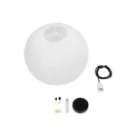 GLOBOSTAR® ROMINA 62004 Μοντέρνο Κρεμαστό Φωτιστικό Οροφής με Ντουί 1 x E27 AC 220-240V IP20 - Λευκό - Μ40 x Π40 x Υ40cm - Image 9