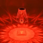 GloboStar® CRYSTAL 62042 Επαναφορτιζόμενο Επιτραπέζιο Φωτιστικό Πορτατίφ LED 1W 100lm 360° DC 5V IP44 RGBW Dimmable με Φορτιστή και Ασύρματο Χειριστήριο IR Διάφανο Πλαστικό - Μ11.5 x Π11.5 x Υ25.5cm - 3 Χρόνια Εγγύηση - Image 9