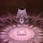 GloboStar® CRYSTAL 62042 Επαναφορτιζόμενο Επιτραπέζιο Φωτιστικό Πορτατίφ LED 1W 100lm 360° DC 5V IP44 RGBW Dimmable με Φορτιστή και Ασύρματο Χειριστήριο IR Διάφανο Πλαστικό - Μ11.5 x Π11.5 x Υ25.5cm - 3 Χρόνια Εγγύηση - Image 12