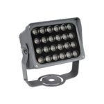 GLOBOSTAR® FLOOD-XENA 90128 Προβολέας Σποτ Wall Washer LED 24W 2640lm 10° AC 220-240V Αδιάβροχο IP65 Θερμό Λευκό 2700K - Γκρι Ανθρακί - Μ18 x Π13.5 x Υ18cm - 3 Χρόνια Εγγύηση