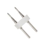 GloboStar® 70650 Σύνδεσμος Καρφάκι για Μονόχρωμο & RGB Φωτοσωλήνα LED 360° Degree 2 Pin