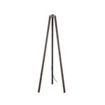 GloboStar® TRIPOD 203-0257 Μοντέρνο Επιδαπέδιο Φωτιστικό Μονόφωτο 1 x E27 IP20 Καφέ Ξύλο - Μ38 x Π38 x Υ120cm