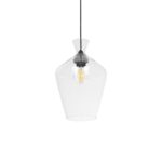 GLOBOSTAR® BOHEMIA 206-0040 Μοντέρνο Κρεμαστό Φωτιστικό Οροφής με Ντουί 1 x E27 AC 220-240V IP20 - Διάφανο - Μ20 x Π20 x Υ32cm