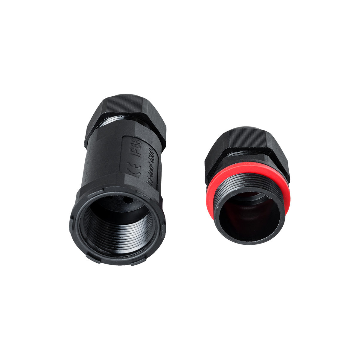 GloboStar® FAST-CONNECT 69916 Διπλός Ι Αδιάβροχος IP68 Σύνδεσμος Ταχείας Σύνδεσης & Διακλάδωσης Καλωδίων - 1 x Είσοδος & 1 x Έξοδος - Εσωτερική Τριπλή Κλέμα με Συμβατή Διατομή Καλωδίων 3 x 0.5mm² έως 3 x 4mm² - 450V 24A Max - Φ3 x Υ10.5cm - Μαύρο - 5 Years Warranty - Image 4