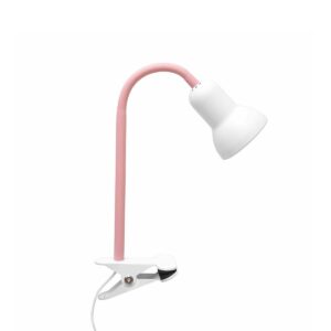 GloboStar® TAVOLO 204-0154 Παιδικό Eπιτραπέζιο Φωτιστικό Μονόφωτο 1 x E27 IP20 Ροζ & Λευκό Πλαστικό - Μ11 x Π9 x Υ35cm