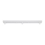 GLOBOSTAR® WALLBASE 77522 Γραμμική Μεταλλική Ροζέτα για Κρέμαση 3 Φωτιστικών - Λευκό - Μ50 x Π5 x Υ2cm