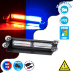 GloboStar® 85117 PRO Series Μπάρα Σήμανσης με Βεντούζες για Παρμπρίζ Οχήματος Αστυνομίας για Αυτοκίνητα & Φορτηγά 13 Προγραμμάτων Φωτισμού LED CREE CXB COB 18W DC 10-30V IP20 Κόκκινο & Μπλε - Image 2