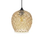 GLOBOSTAR® KEGEL 206-0007 Μοντέρνο Κρεμαστό Φωτιστικό Οροφής με Ντουί 1 x E27 AC 220-240V IP20 - Μελί - Μ19 x Π19 x Υ19cm