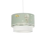 GloboStar® BALLON 204-0120 Παιδικό Κρεμαστό Φωτιστικό Φιγούρα Μονόφωτο 1 x E27 IP20 Πολύχρωμο Ύφασμα - Μ30 x Π30 x Υ70cm