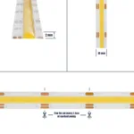 GLOBOSTAR® BEE 70349 Ταινία LED 14W/m 1540lm/m 120° DC 24V IP20 608 x COB Chip/m Ρυθμιζόμενο Λευκό CCT από 2700K έως 6000K Dimmable - Μ500 x Π1 x Υ0.2cm - Ρολό 5 Μέτρων - 5 Χρόνια Εγγύηση - Image 5