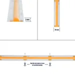 GLOBOSTAR® BEE 70353 Ταινία LED 10W/m 800lm/m 120° DC 24V IP20 528 x COB Chip/m Ultra Θερμό Λευκό 2200K Dimmable - Μ500 x Π1 x Υ0.2cm - Ρολό 5 Μέτρων - 5 Χρόνια Εγγύηση - Image 5