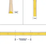 GLOBOSTAR® BEE 70355 Ταινία LED 9W/m 990lm/m 120° DC 24V IP20 384 x COB Chip/m Ψυχρό Λευκό 6000K Dimmable - Μ500 x Π0.5 x Υ0.2cm - Ρολό 5 Μέτρων - 5 Χρόνια Εγγύηση - Image 5