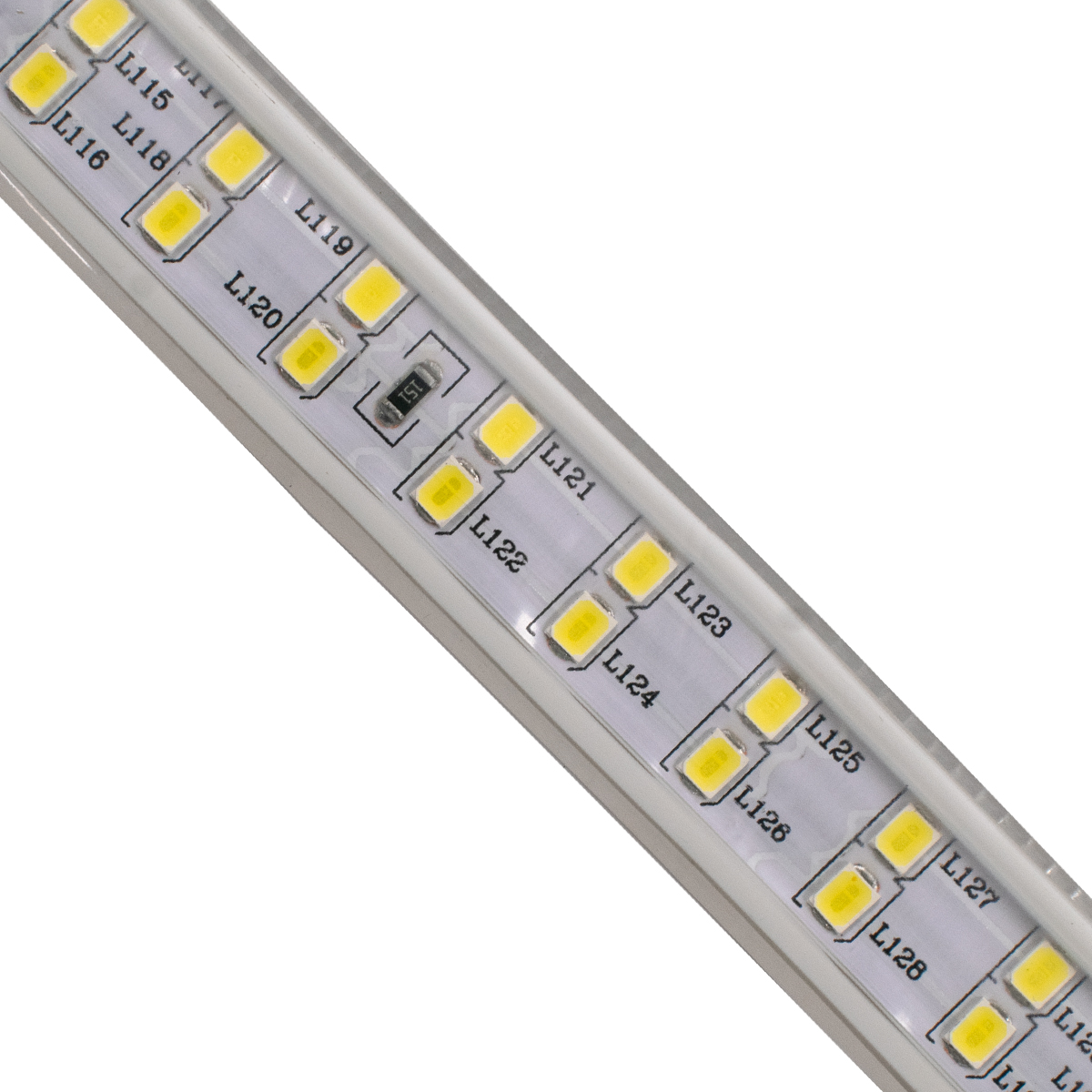 GloboStar® 70511 Wide Ταινία Διπλής Σειράς Epistar LED SMD 2835 1m 24W/m 180LED/m 3288lm/m 120° DC 230V Αδιάβροχη IP68 Φυσικό Λευκό 4500K Dimmable - Image 3