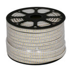 GloboStar® 70512 Wide Ταινία Διπλής Σειράς Epistar LED SMD 2835 1m 24W/m 180LED/m 3216lm/m 120° DC 230V Αδιάβροχη IP68 Θερμό Λευκό 3000K Dimmable - Image 2