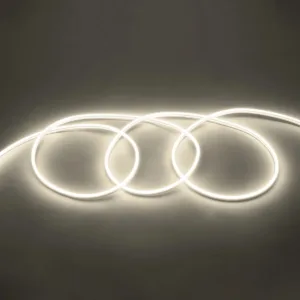 GloboStar® 70561 OVALE 120° Degree Neon Flex Epistar LED SMD 2835 1m 12W/m 120LED/m 1284lm/m 120° DC 24V Αδιάβροχη IP68 Φυσικό Λευκό 4500K Dimmable