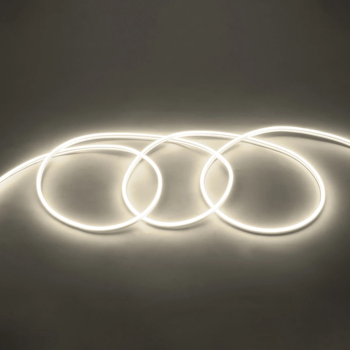 GloboStar® 70561 OVALE 120° Degree Neon Flex Epistar LED SMD 2835 1m 12W/m 120LED/m 1284lm/m 120° DC 24V Αδιάβροχη IP68 Φυσικό Λευκό 4500K Dimmable