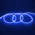 GloboStar® 70565 OVALE 120° Degree Neon Flex Epistar LED SMD 2835 1m 12W/m 120LED/m 1212lm/m 120° DC 24V Αδιάβροχη IP68 Μπλε Dimmable