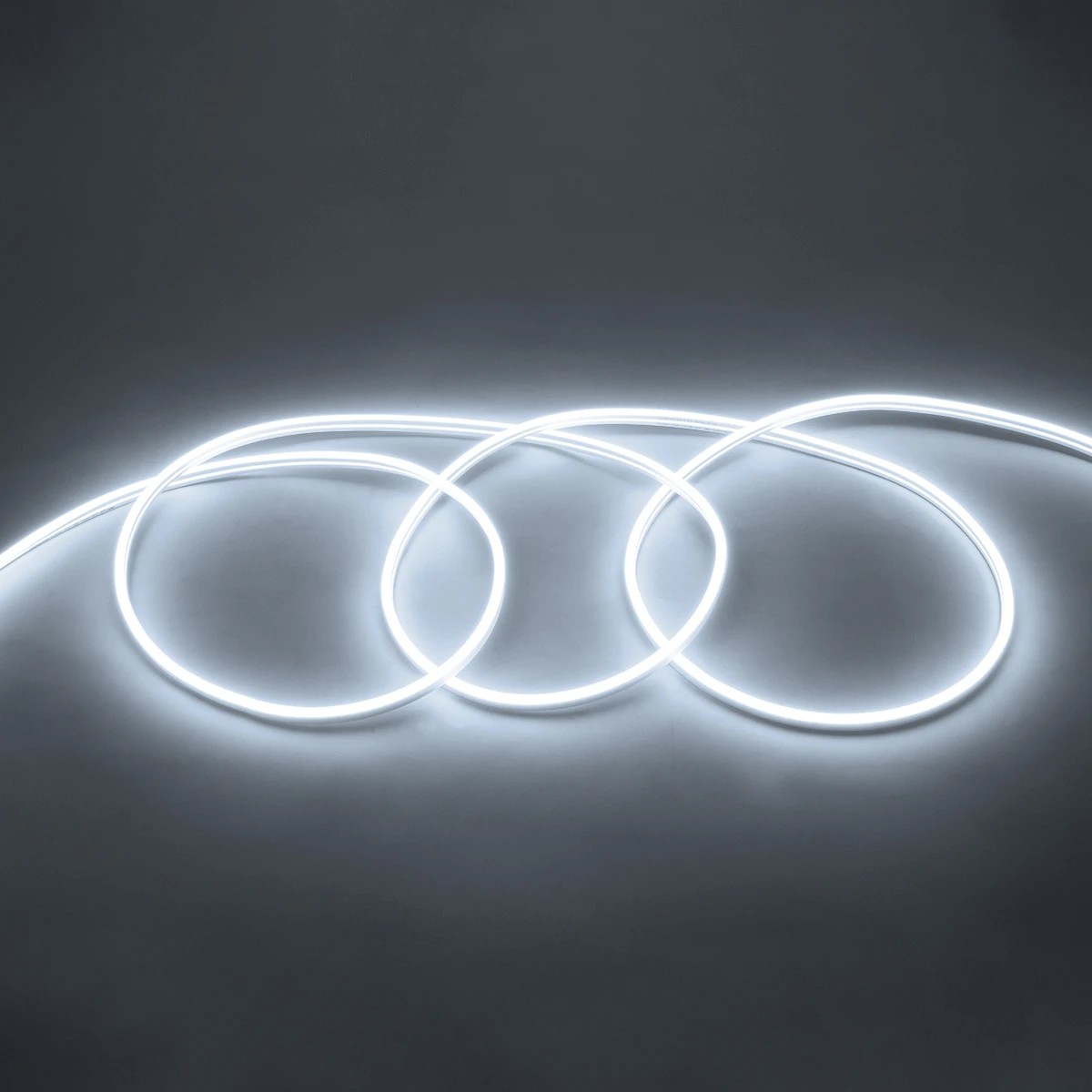 GloboStar® 70570 OVALE 120° Degree Neon Flex Epistar LED SMD 2835 1m 12W/m 120LED/m 1320lm/m 120° DC 230V Αδιάβροχη IP68 Ψυχρό Λευκό 6000K Dimmable