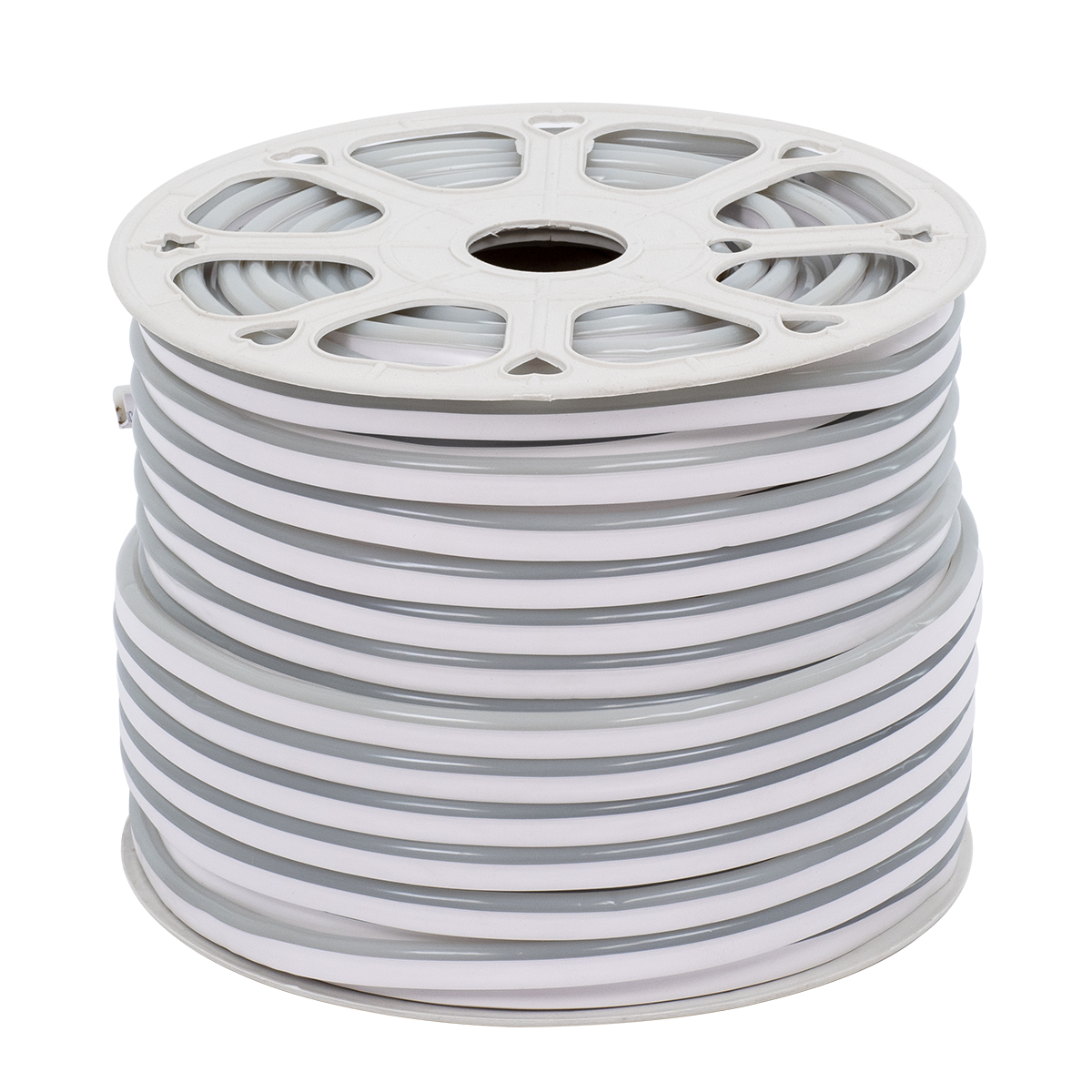 GloboStar® 70571 OVALE 120° Degree Neon Flex Epistar LED SMD 2835 1m 12W/m 120LED/m 1284lm/m 120° DC 230V Αδιάβροχη IP68 Φυσικό Λευκό 4500K Dimmable - Image 2