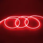 GloboStar® 70573 OVALE 120° Degree Neon Flex Epistar LED SMD 2835 1m 12W/m 120LED/m 1212lm/m 120° DC 230V Αδιάβροχη IP68 Κόκκινο Dimmable