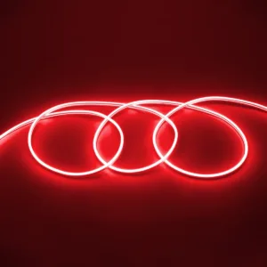 GloboStar® 70573 OVALE 120° Degree Neon Flex Epistar LED SMD 2835 1m 12W/m 120LED/m 1212lm/m 120° DC 230V Αδιάβροχη IP68 Κόκκινο Dimmable